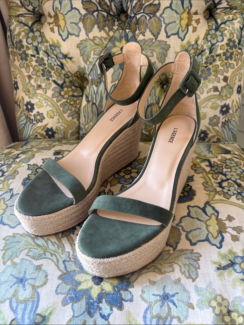 New L’Agence Espadrille Wedge Sandal Heel